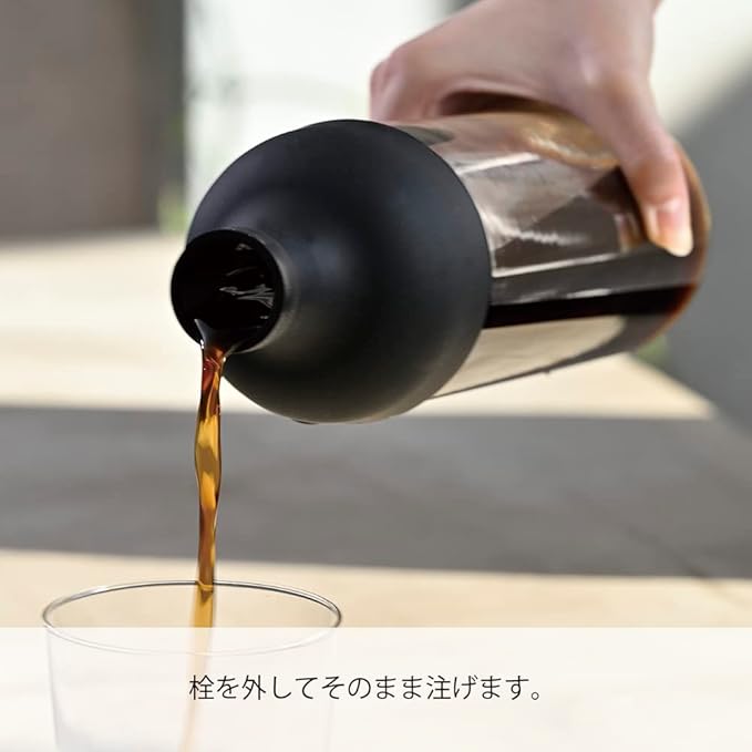 Hario Cold Brew Coffee Wine Bottle, 650ml, Black