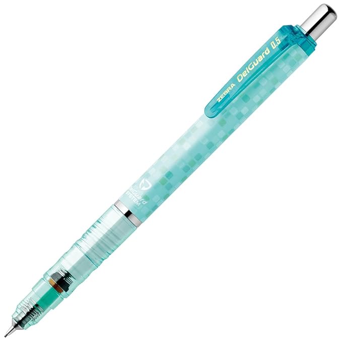 Zebra DelGuard 0.02 inches (0.5 mm) Mechanical Pencil (square blue green)
