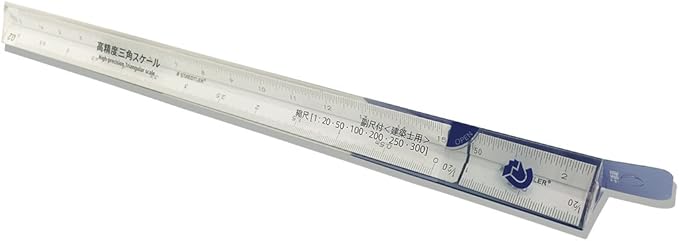 Stardtler Ruler Triangular Scale Aluminum Architecture 987 30-13