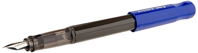 Pilot Kakuno Medium-Nib Fountain Pen, Black Body Orange Cap Body (FKA-1SR-OM)