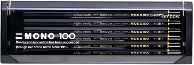 Tombow Pencil Premium Pencil 2B MONO 100 (High-Density Structure With Condensed Ultra-Fine Particles) Drafting and Drawing 1 dozen MONO-1002B