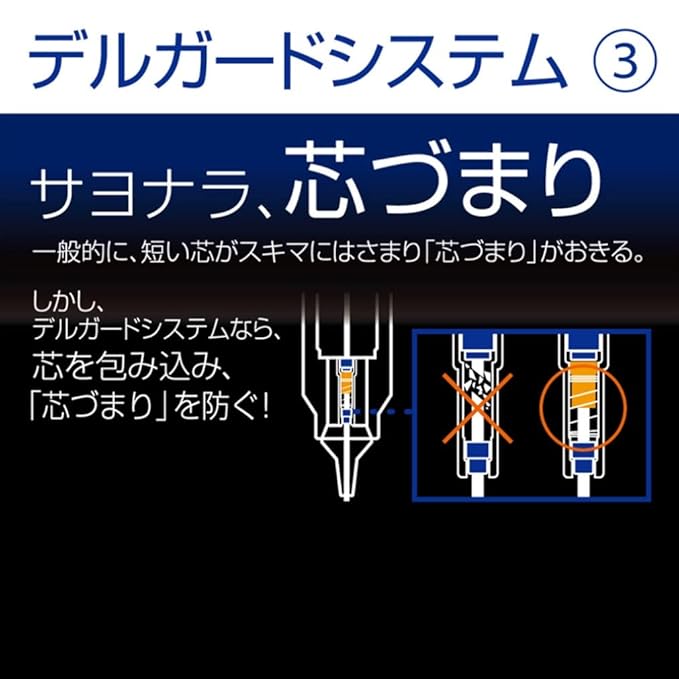 Zebra Mechanical Pencil Delguard Type Lx 0.5mm, White Body (P-MA86-W)