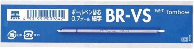 Tombow Oil-Based Ballpoint Pen Refill Zoom VS 0.7 Black 10 Pieces BR-VS33-10P