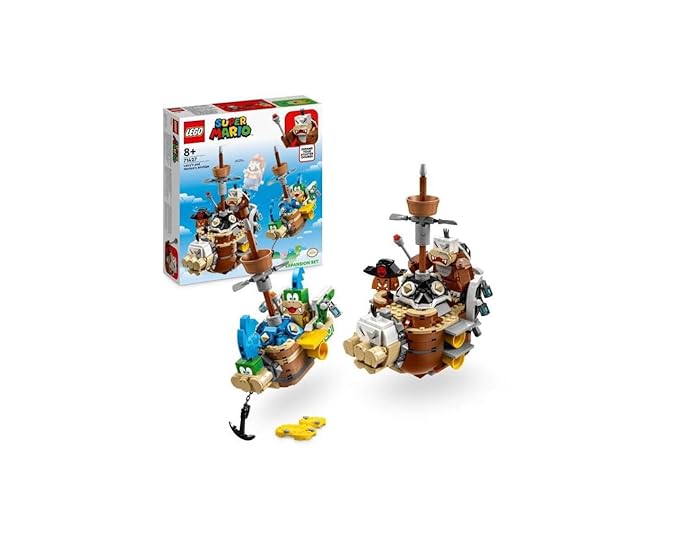 LEGO Super Mario 71427 Larry and Morton Flying Fortresses Expansion Set, Character Toy