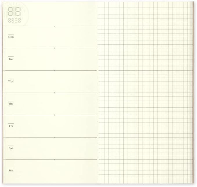 Midori Notebook Planner Refill Weekly Free Regular Size 14331006