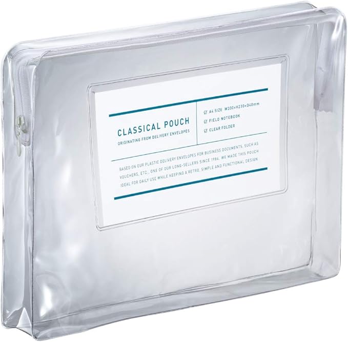 Kokuyo F-VBF230T Classical Pouch, A4 Case, Clear