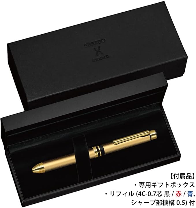 ZEBRA SBX-GO-KN-AZ Multi-functional Pen, Sharbo X, Gold Axis, Refill Included, Gold