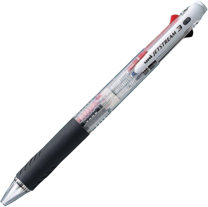 Uni Mitsubishi Pencil 3-Color Ballpoint Pen Jetstream 0.38 Transparent Easy to Write SXE3400381P