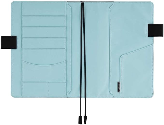 Hobonichi Cousin (A5) Notebook Cover Colors/Black x Clear Blue