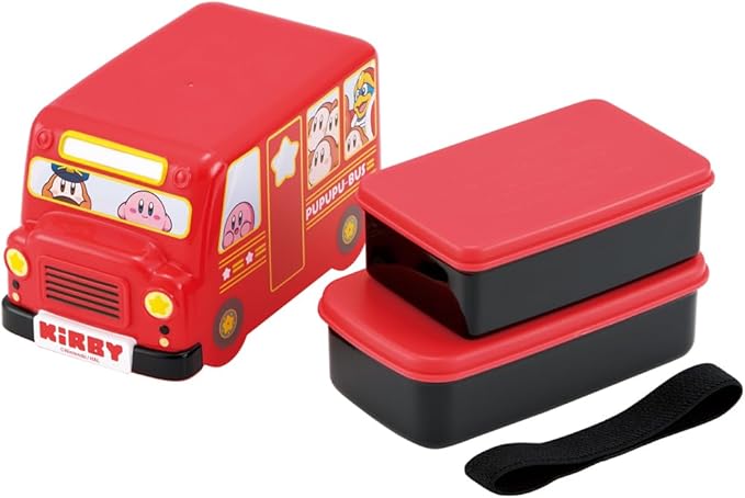 Skater DLB5 Bento Box, Bus Type, Two-Tier, Kids, Kindergarten, Nursery, Elementary School Students, Cute, Car, Small, Kirby, Nintendo, Boys, Boys