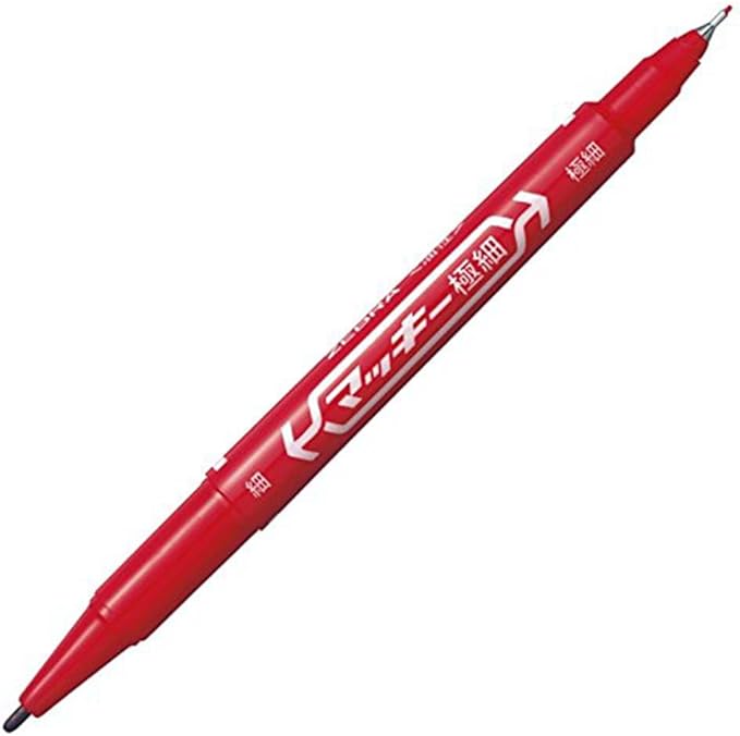 Zebra P-MO-120-MC-R5 Permanent Marker, Mckee, Ultra-fine, Red, 5 Pieces