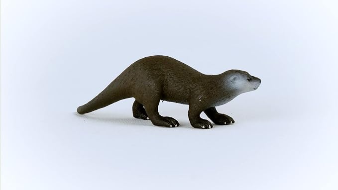 Schleich Wild Life 14865 Fishing Otter, for Children from 3+ Years, Toy Figure