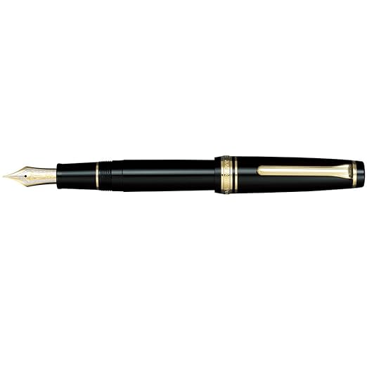 SAILOR Professional Gear Black 21ct Gold Nib with Gold Plated Trims Fountain Pen