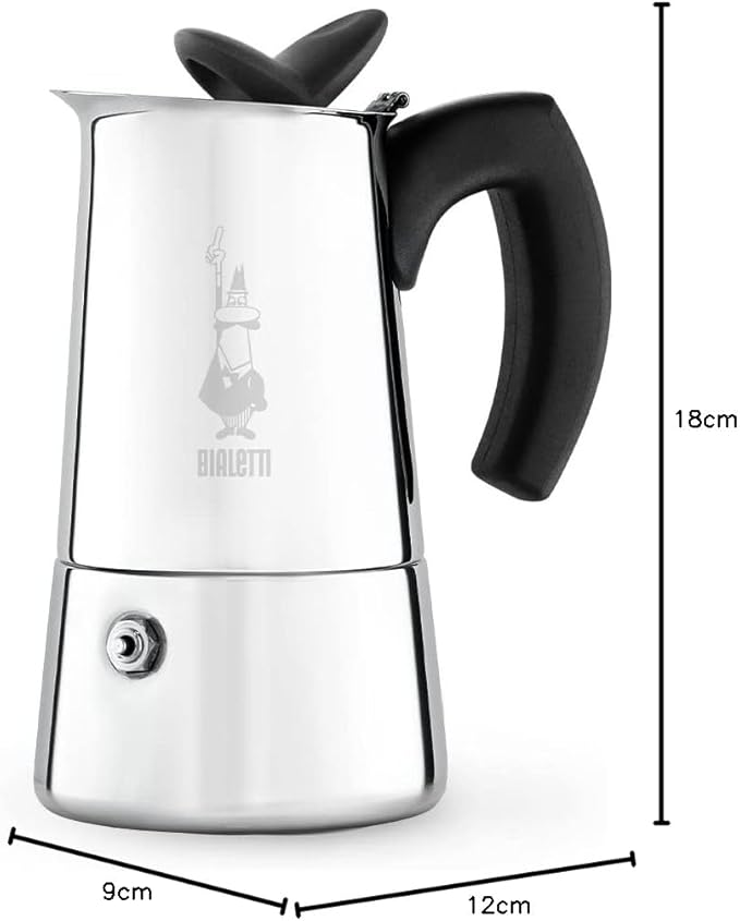 Bialetti Musa - Stove Top Restyling Espresso Coffee Maker - Stainless Steel - 4 Cups