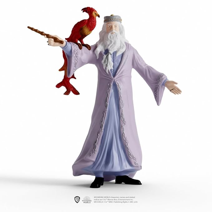 Schleich Wizarding World of Harry Potter 2-Piece Set with Albus Dumbledore & Fawkes Figurines for Kids Ages 6+