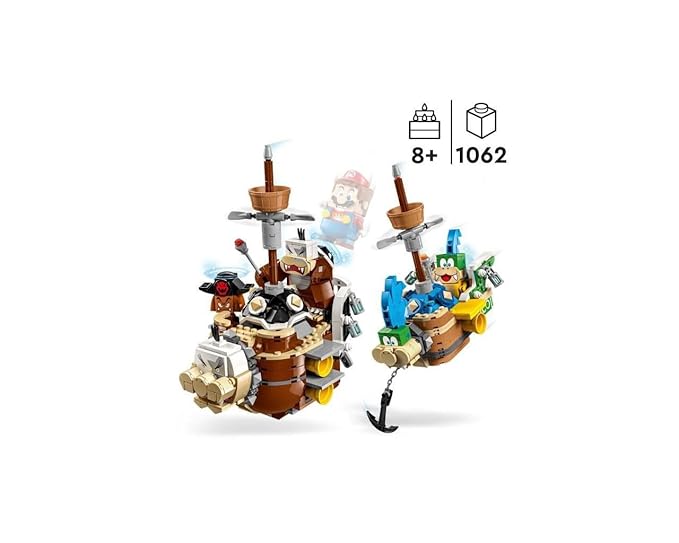 LEGO Super Mario 71427 Larry and Morton Flying Fortresses Expansion Set, Character Toy