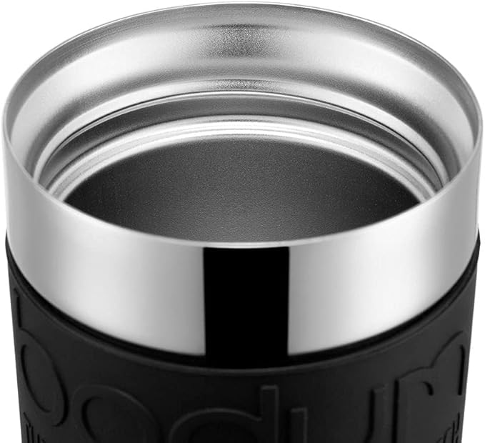 BODUM Tumbler Water Bottle Travel Mug 350ml Black Stainless Steel