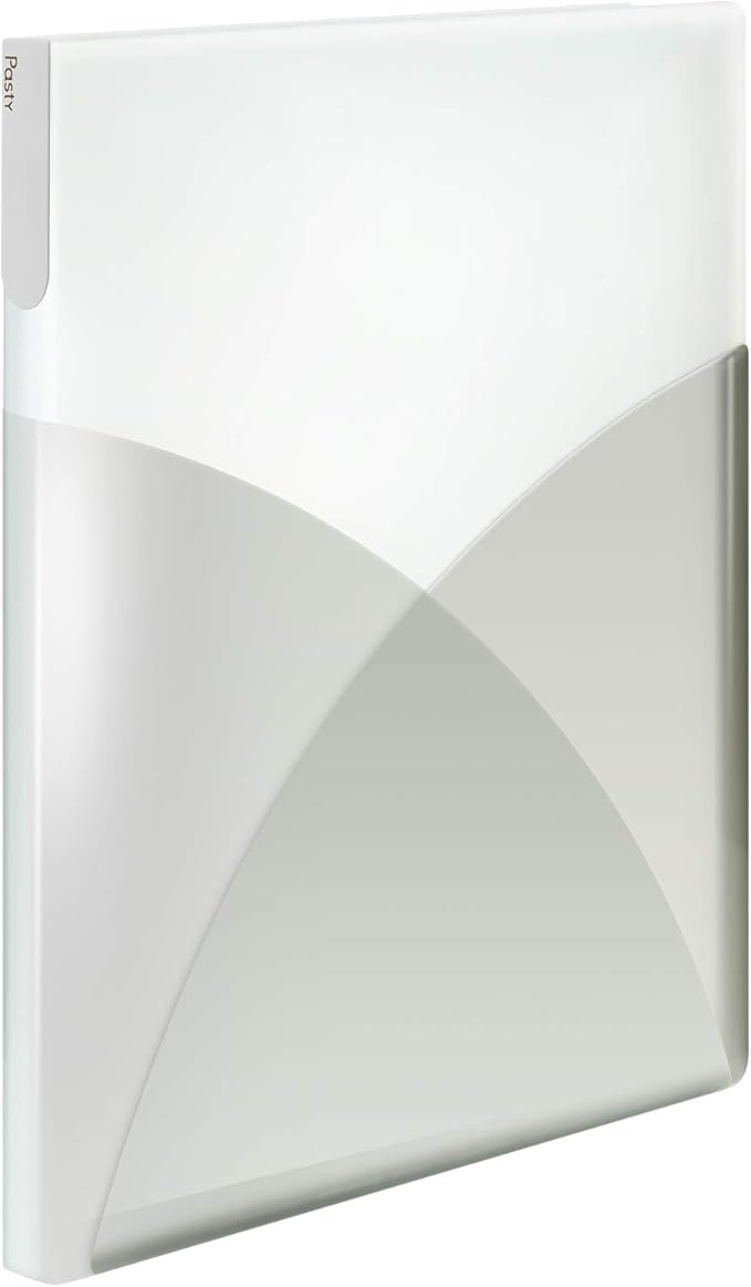 Plus Clear File A4 Vertical 40 Pockets Pasty 98-417 Vanilla White