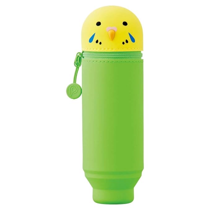 Lihit Lab PuniLabo Stand Pen Case (Pen Holder), 2. 4" x 7. 8", Creamy Cat - A-7712-7