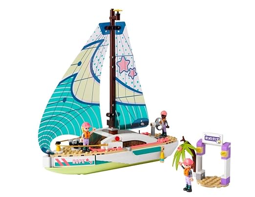LEGO Friends 41716 Stephanie's Sailboat Adventure, Toy Blocks, Gift, Boating, Pretend Play, Girls, Ages 7 and Up