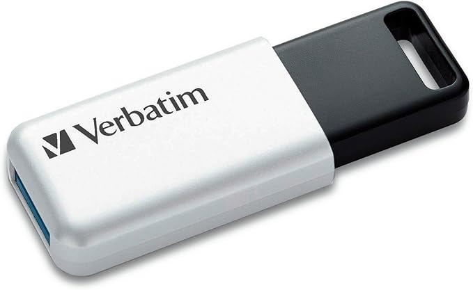 Verbatim Japan USBSLM128GZV1 USB Memory, 128 GB, USB 3.2 (Gen1), Slide Type, Strap Hole, Compatible with Windows and Mac, Black