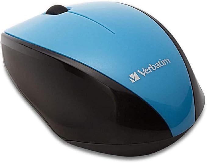 Verbatim MUSWBLRV1 Wireless Mouse Wireless 2.4 GHz Blue LED Sensor Receiver Included Red