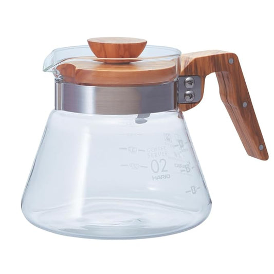 Hario VCWN-60-OV V60 Coffee Server, 600 ml, Olive Wood