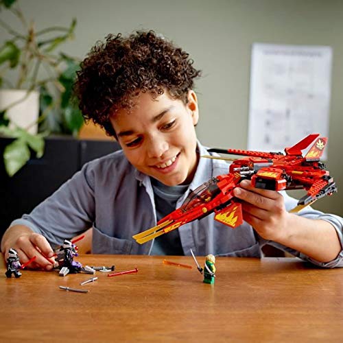 LEGO 71704 Ninjago Legacy Kai Fighter Toy Jet Playset with Nindroid Action Figures,513 Pieces Multicolor
