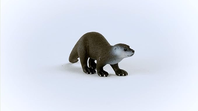 Schleich Wild Life 14865 Fishing Otter, for Children from 3+ Years, Toy Figure