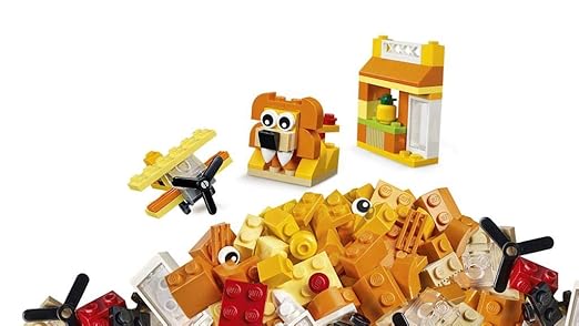 LEGO Classic Orange Creativity Building Blocks For Kids , Multi Colour (60 pcs) 10709