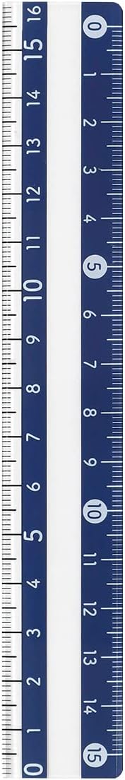 Kutsuwa KB033NB-5P Ruler, 3.0 inches (16 cm), Navy, Pack of 5