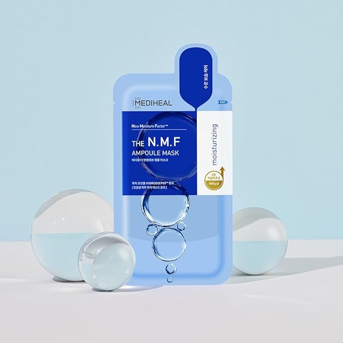 Mediheal Ampoule Mask (10 P), Hydration, Shine, Exfoliating Care, Chapped Dry Skin (The N.M.F)