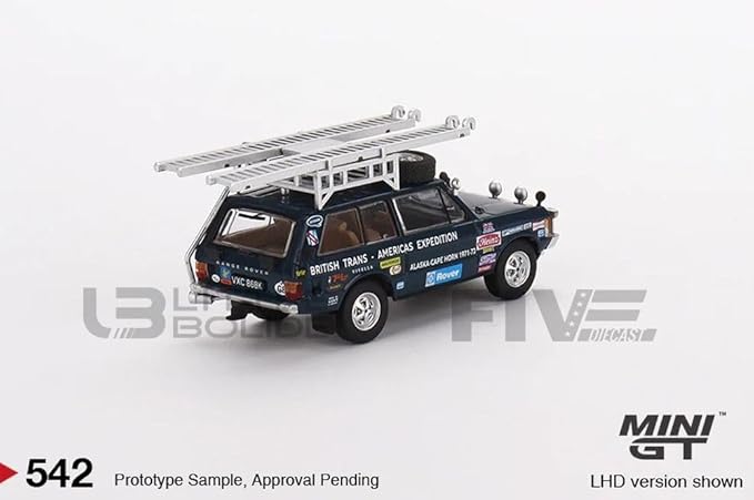 MINI GT 1/64 Range Rover 1971 British Trans America Expedition VXC-868K Left Handle,