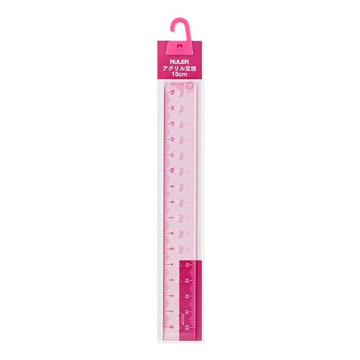 Midori Metric CL Ruler 15cm Pink (42232006)