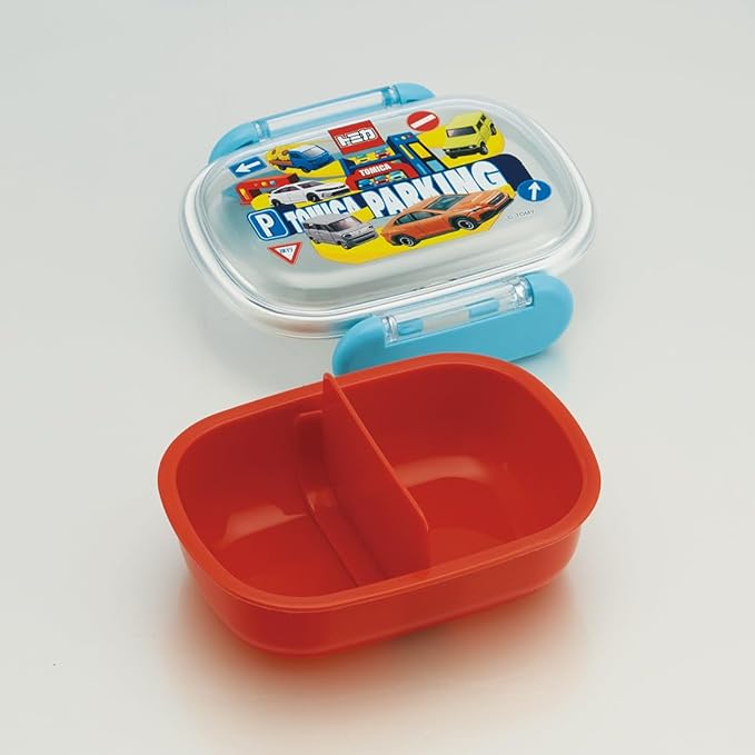 Skater QAF1AG-A Children's Lunch Box, Small Size, 1-Tier, 9.1 fl oz (270 ml), Fluffy Dome, Tomica Antibacterial Treatment, Made in Japan