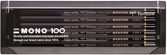 Tombow Pencil Premium Pencil 2B MONO 100 (High-Density Structure With Condensed Ultra-Fine Particles) Drafting and Drawing 1 dozen MONO-1002B