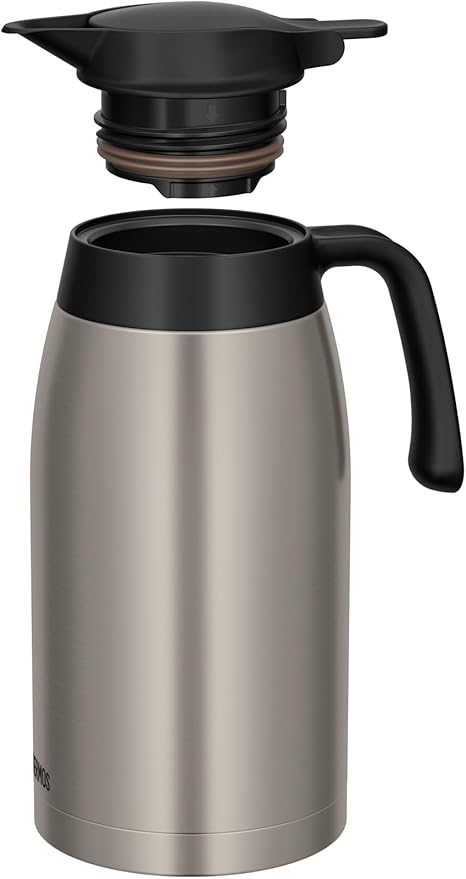 Thermos TTB-2001 SMT Stainless Steel Pot, Stainless Steel Matte, Insulated Tabletop Pot, Vacuum-Sealed Bottle Structure, Keeps Contents Hot or Cold