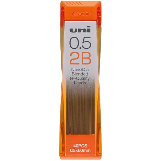 Uni Mechanical Pencil 0.5 mm Lead Pack of 3, 2B (U05202ND3P2B)