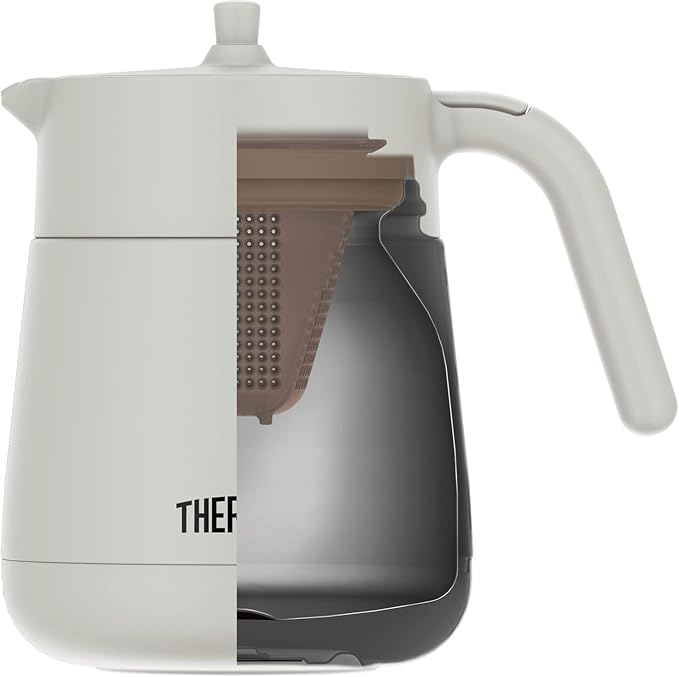 Thermos TTE-700 LGY Vacuum Insulated Teapot with Strainer Light Gray