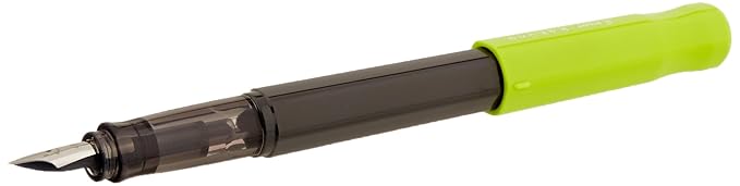 Pilot Kakuno Fine-Nib Fountain Pen, Black Body Orange Cap Body (FKA-1SR-OF)