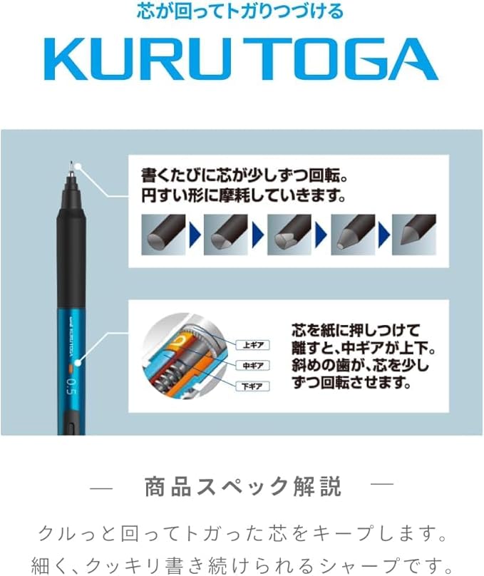 Mitsubishi Mechanical Pencil Kurutoga KS 0.5 Black M5KS1P.24