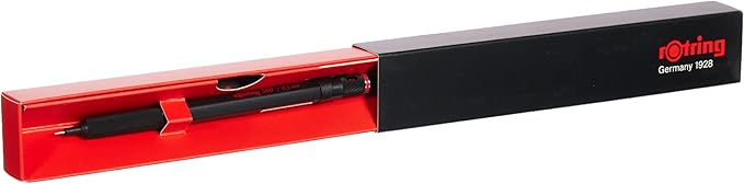 Rotring 0.5mm Mechanical Lead Pen Pencil Matte Black ABS Plastic Body Hexagonal Body Non-Slip Textured Metal Grip Click Mechanism 500 Series Lead Indicator Ideal for Technical Drawing