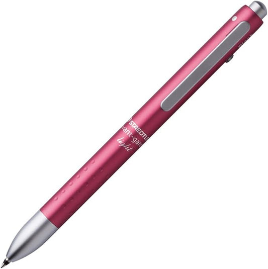Staedtler Multi Function 3 in 1 Avant Grade Light Cool Aluminium Alloy Body and Caramine Colour Barrel, Black & Red Ink Ballpoint Pen Plus 0. 5 MM Mechanical Pencil (927AGl-CM)
