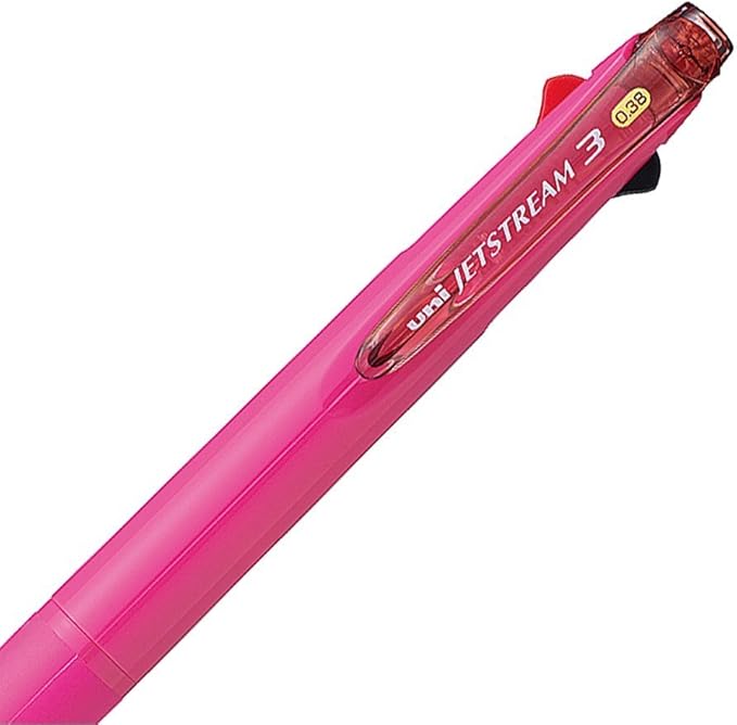 Uni Mitsubishi Pencil 3-Color Ballpoint Pen Jetstream 0.38 Rose Pink Easy to Write SXE3400381P66