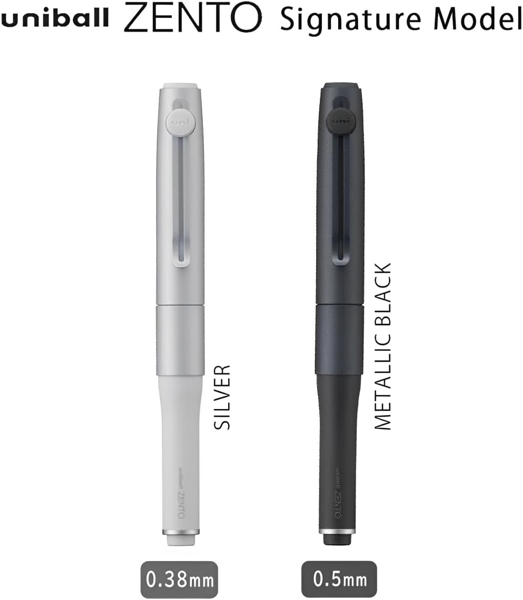 Uni-Ball One Zento 0 38mm Signature Silver Ballpoint Pen