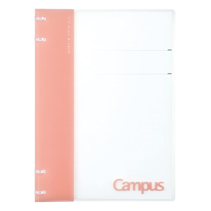Kokuyo RU-NP174P Loose Leaf Binder, A4, Campus Binder Notebook, 30 Holes, Pink