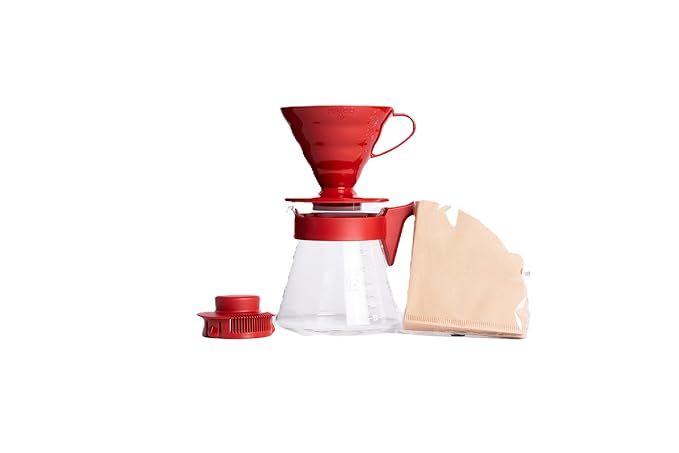 Hario V60 Pour Over Coffee Starter Kit, Size 02, Brown
