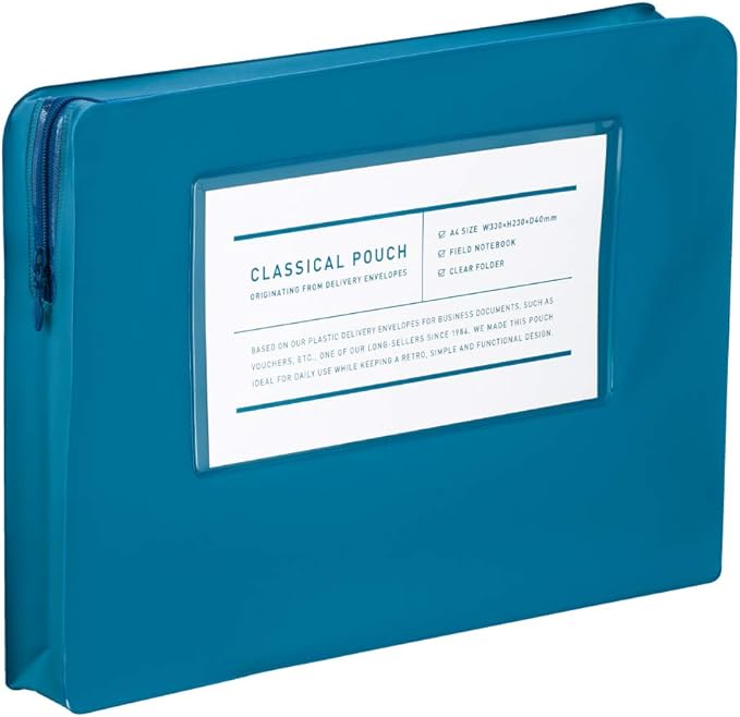 Kokuyo F-VBF230T Classical Pouch, A4 Case, Clear