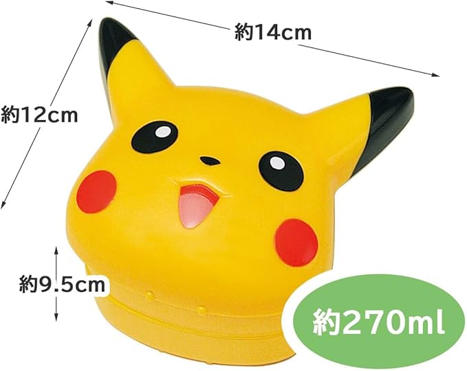 Skater LBD3-A Die-Cut Lunch Box, 9.1 fl oz (270 ml), 2 Tiers, With Lunch Belt, Pokemon Pikachu