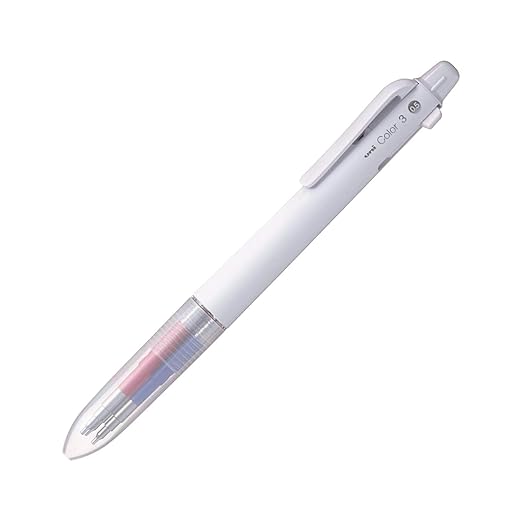 Uni Mitsubishi Pencil ME3502C05P.1 3-Color Mechanical Pencil, Erasable Color Lead, Uni-Color 3, Pure White (white)